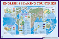 Пл.Англоязычные страны. English-speaking countries. Наглядное пособие для средней шк(размер585*885мм