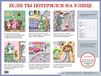 Пл.Если ты потерялся на улице. Наглядное пособие для начальной школы (размер 440*587 мм)