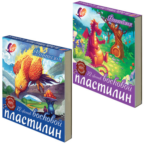 Пластилин 12цв. восковой (Луч)" 240гр