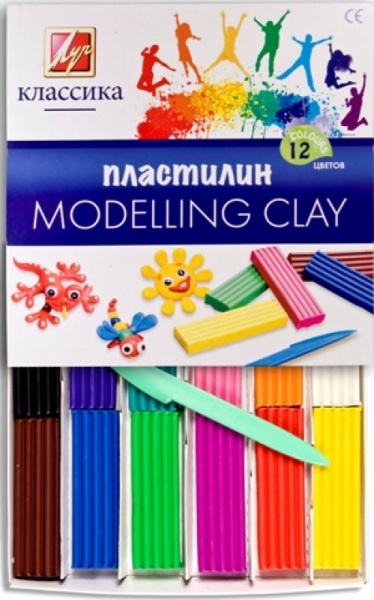 Пластилин 12цв."Классика(Луч)" 240гр