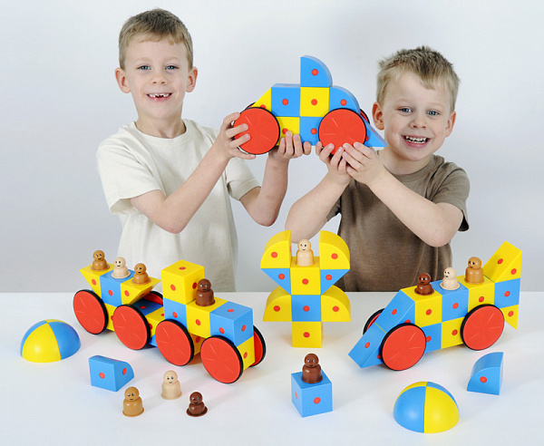 Конструктор Полидрон Магнитные блоки 3D 4-6 лет (комплект на группу)