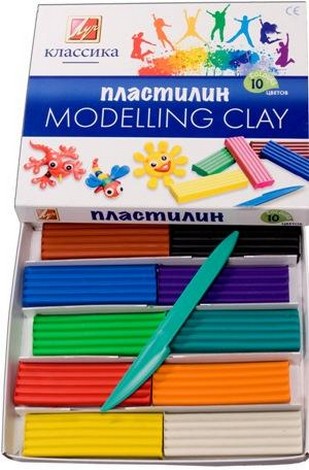 Пластилин 10цв."Классика(Луч)" 200гр