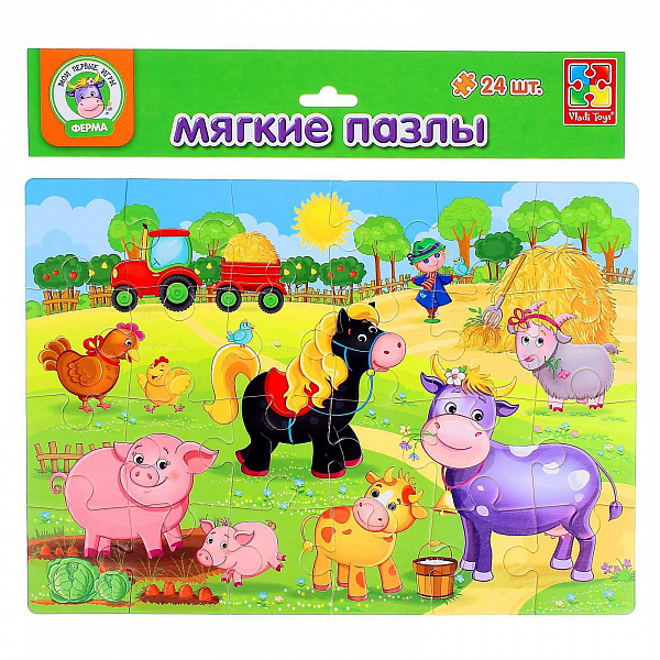 Пазл мягкий "Ферма" 24 элемента