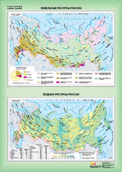 Урал.Физическая карта/Зем.ресурсы России.Вод.ресурсы России (2)030.