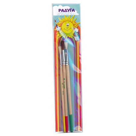 Кисти в наборе "Радуга" 3шт(п/мех№3, пони№4, п/мех№6)