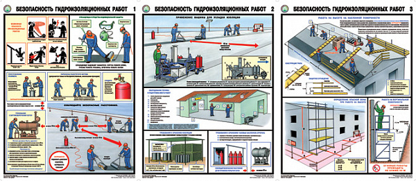 К-т пл.Безопасность гидроизоляционных работ (3 пл,бумага,45*60)