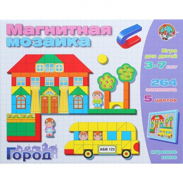 Магнитная мозаика «Город», 264 элемента