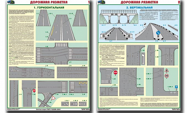 К-т пл.Дорожная разметка (2 шт., бумага, 450х300 мм)
