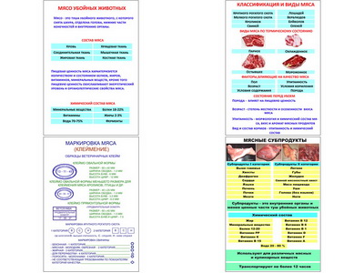 т.Классификации и виды мяса (4 пл,винил,70*100)