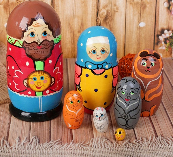 Матрешка "Колобок" 7 в 1