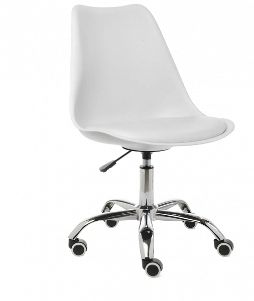Кресло Woodville Kolin, Пластик, Искусственная кожа, white