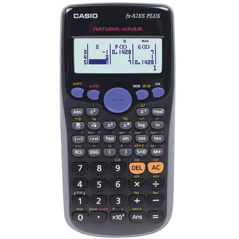 ����������� CASIO ���������� FX-82ESPLUSBKSBEHD, 252 �������, ������� �� �������, 162�80 ��, �������
