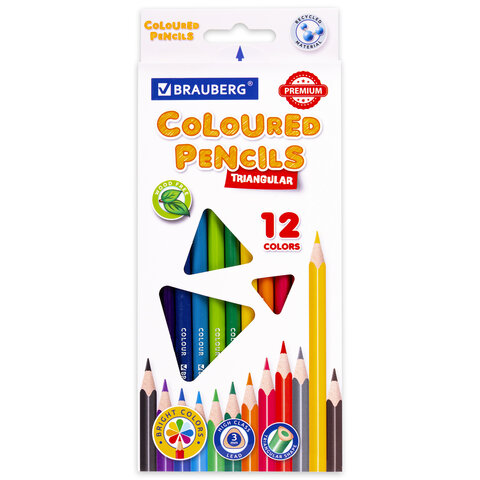 ��������� 12 ������, ������� ����������� BRAUBERG PREMIUM,  �����������, ������� ������ 3 ��