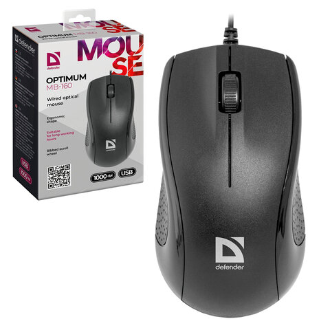 ���� ��������� DEFENDER Optimum MB-160, USB, 2 ������ + 1 ������-������, ����������, ������